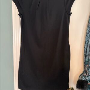 Lands' End Black Cap-Sleeve Sheath Dress